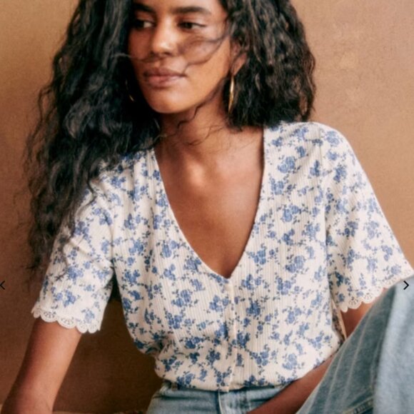 Sezane Celia T-Shirt- Size L - Picture 1 of 5